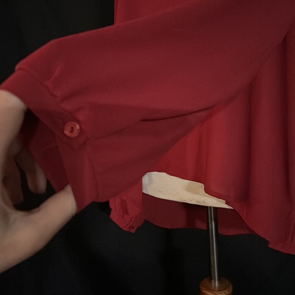 Long Sleeve dark red blouse by Dina be - Picture 3 of 6